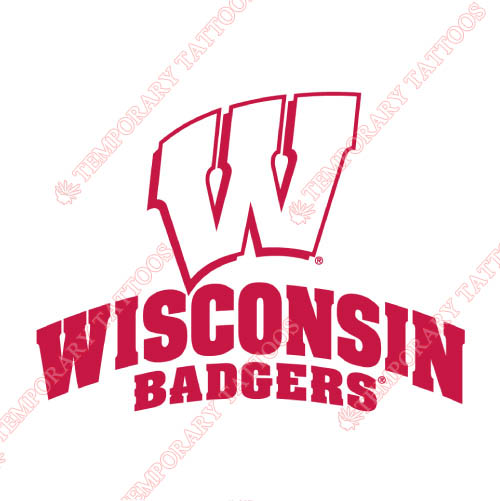 Wisconsin Badgers Customize Temporary Tattoos Stickers NO.7027